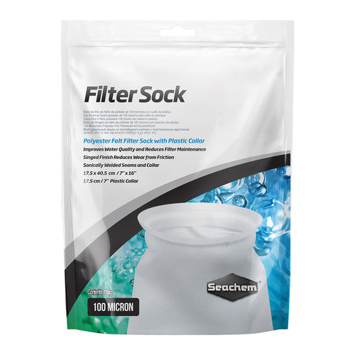 000116015523 1552 filter sock bag seachem  polyester 100 micron 7 x 16 sump refugium saltwater marine