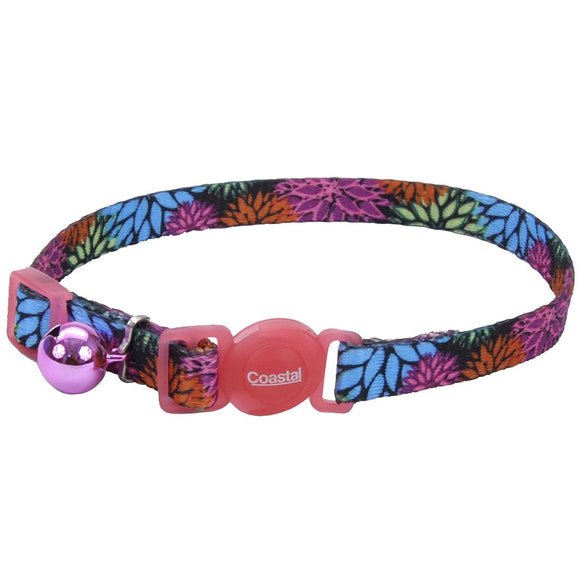 06701 wdf12 coastal pet products Safe Cat Fashion Adjustable Breakaway Collar with Bell - Wildflower 076484067532
