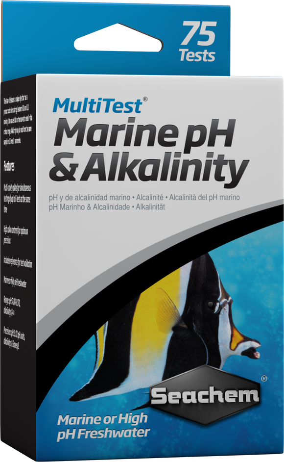 000116094009 0940 Seachem Test Kit Multi MultiTest Marine ph Freshwater HIgh ALkalinity
