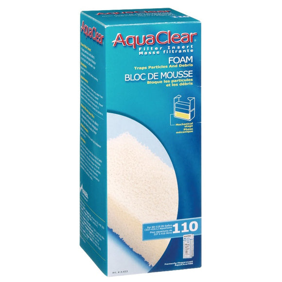 AquaClear 110 Foam Filter Insert A623 Fluval 015561106238 A 623 A-623 aqua clear