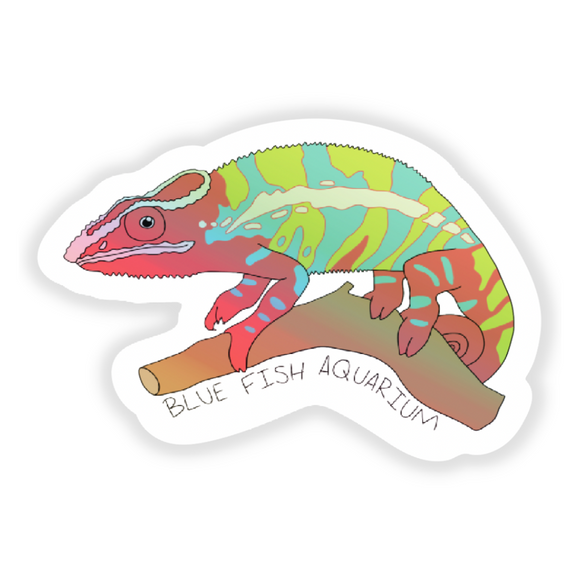 Holographic Panther Chameleon Sticker