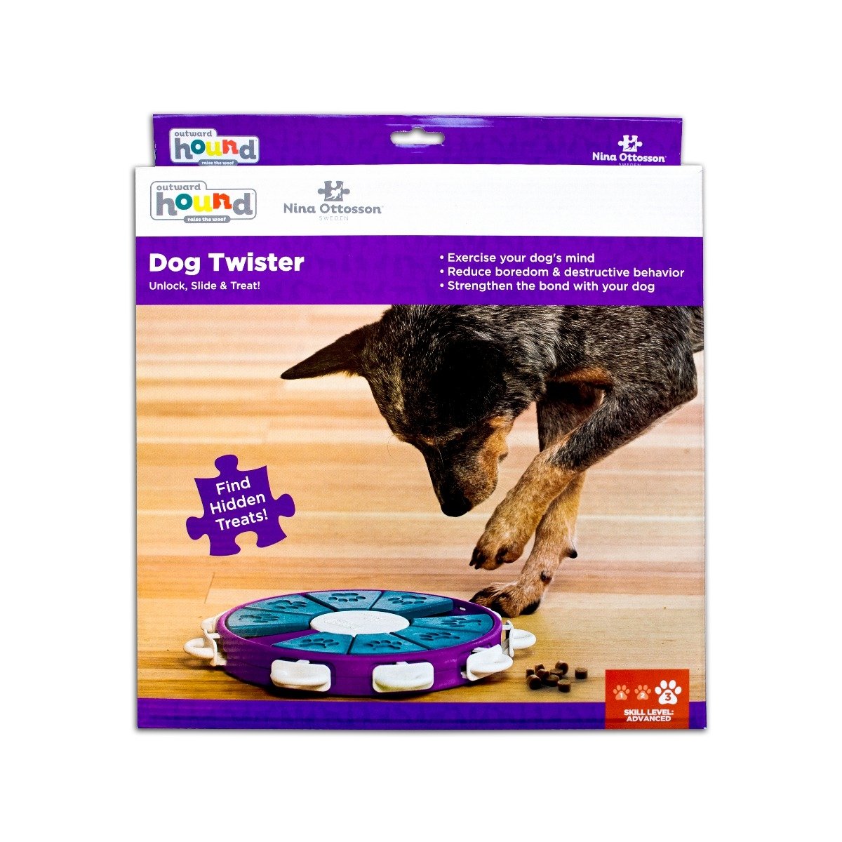 Outward Hound Puppy Smart Interactive Treat Puzzle Blue Dog Toy