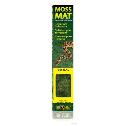 Exo Terra Moss Mat Terrarium Substrate - Washable 60 gallon gal 47.5 x 17.5 120.5 cm x 44.5 cm  PT2488  015561224888