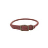 Circle T Round Rustic Leather Collar - Brick Red