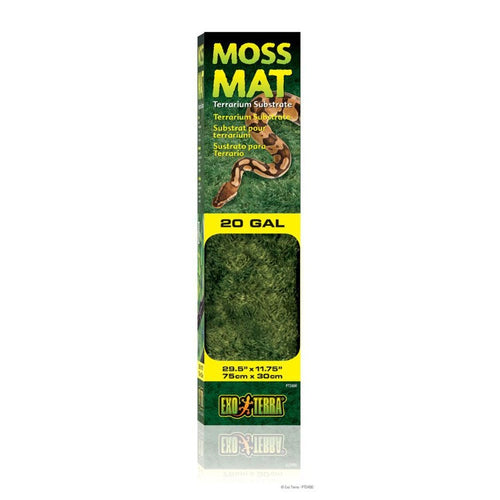 Exo Terra Moss Mat Terrarium Substrate - Washable 20 gal gallon 29.5 x 11.75 75cm x 30 cm 015561224864  PT2486