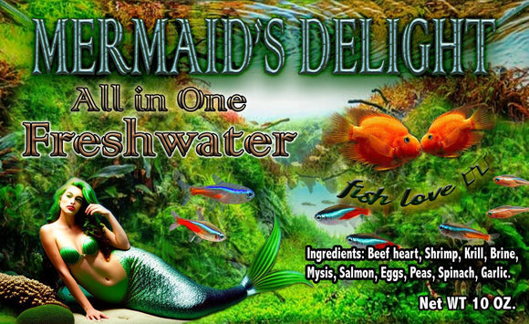 Mermaid's Delight All in One Freshwater Premium Frozen Food 10 oz