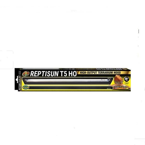 Zoo Med ReptiSun T5 HO Terrarium Hood 30 inch - With Free 22W T5 High Output ReptiSun 10.0 Bulb