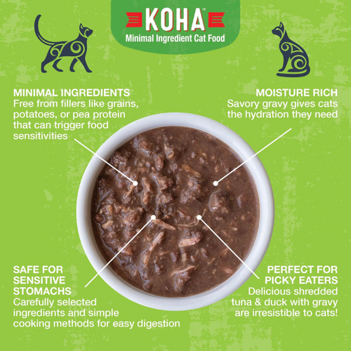 KOHA Tuna & Duck Poke Bowl - 3 oz Cat Food Pouch