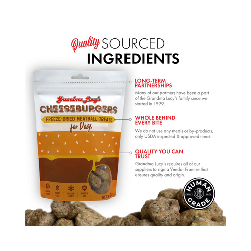 Grandma Lucy's Freeze Dried Cheeseburgers Meatballs Dog Treats