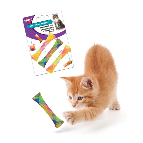 SPOT Kitty Fun Tubes Cat Toy 3 Pack Grandville MI Blue Fish Aquarium