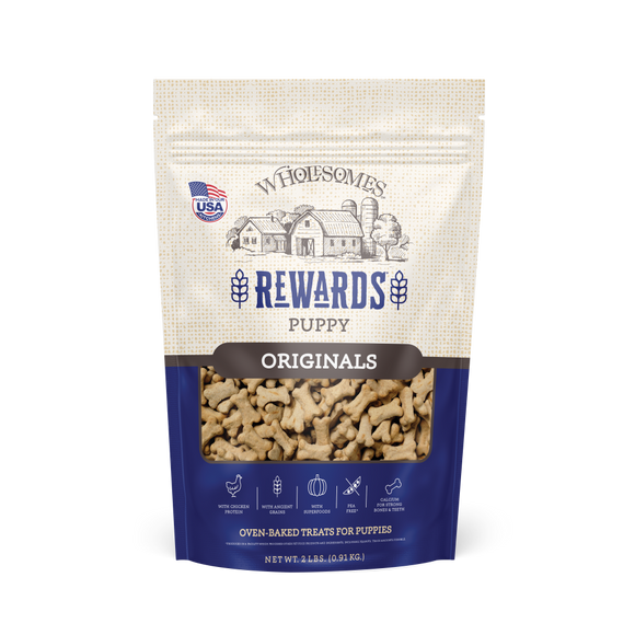 Wholesomes Rewards Puppy Originals Biscuits - Chicken Dog Treats 2 lb