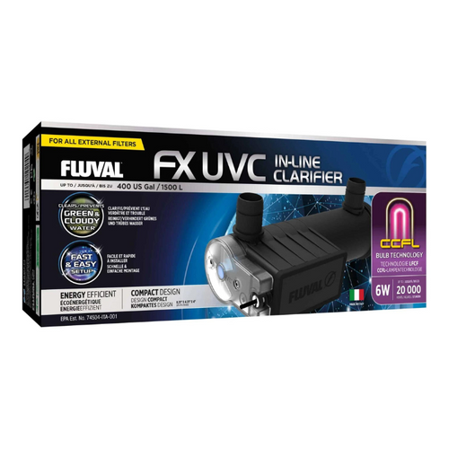 Fluval FX UVC In-Line Water Clarifier 6W for use with Fluval FX Filters