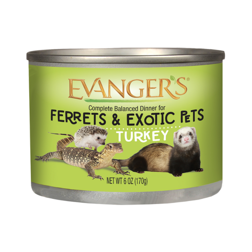 Evanger's Turkey Dinner for Ferrets & Exotic Pets - Ideal for Obligate Carnivores