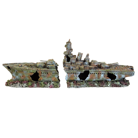 Ornament Sunken Battleship Ruins XL (2 Pcs)
