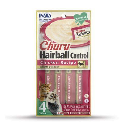 inaba premium quality churu hairball control cat treat chicken recipe flavor licakble 810100850289