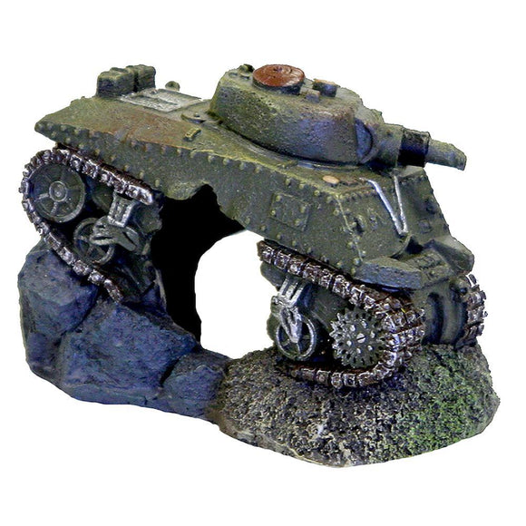 Marina Ornament - Sunken Army Tank with Cave