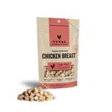 vital essentials freeze dried raw chicken breast dog treats grain and gluten free made in the usa 840199684069 front package