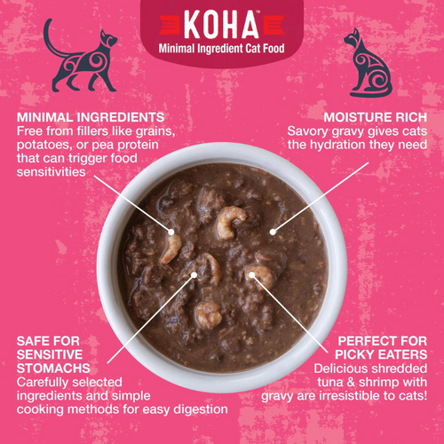 KOHA Tuna & Shrimp Poke Bowl - 3 oz Cat Food Pouch