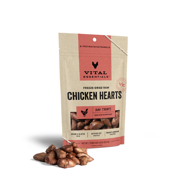 Vital Essentials Freeze Dried Chicken Heart 1.9 oz