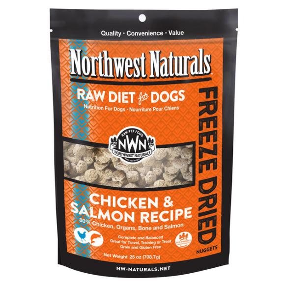 Northwest Naturals Raw Freeze Dried Chicken and Salmon Nuggets - 25 oz Bag