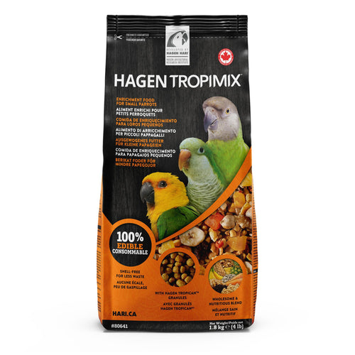 Hagen Hari TROPIMIX Enrichment Food for Small Parrots 4 lb Bag