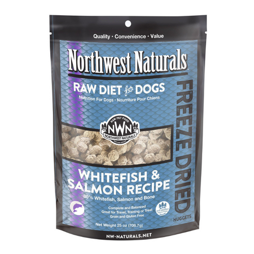 Northwest Naturals Raw Freeze Dried Whitefish and Salmon Nuggets - 25 oz Bag