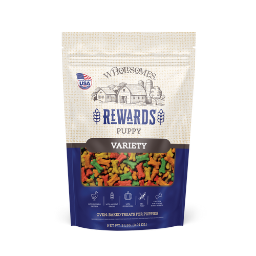 Wholesomes Rewards Puppy Variety Biscuits - Chicken Dog Treats 2 lb