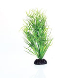 Artificial Plant Green Diandra fake plastic ornament fish tank aquarium tropical green short 8 inch 8"