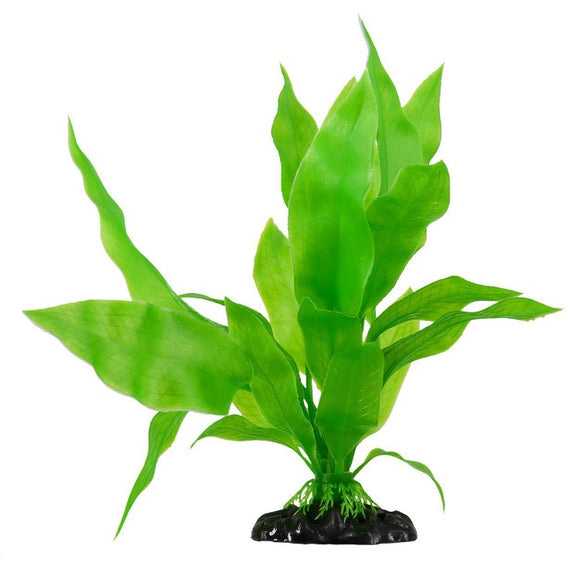 Artificial plastic aquarium fish tank plant amazon sword green wide leaf large