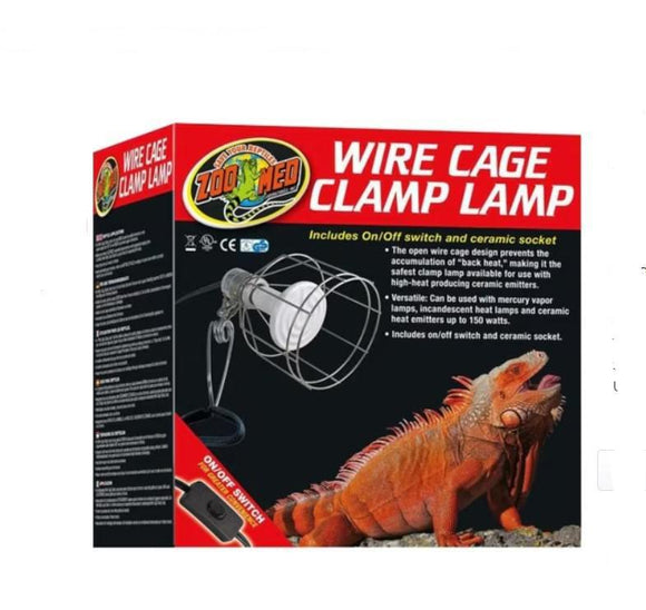Zoo Med Wire Cage Clamp Lamp - Up to 150 watt