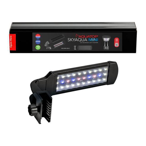 Aquatop SkyAqua Mini LED Ultrabright 10 Clamp-on for Rimless Aquariums