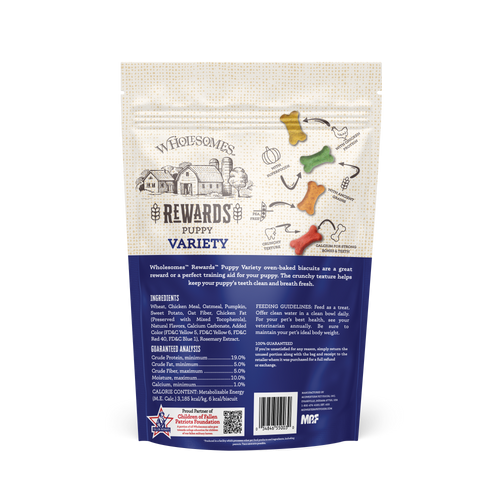 Wholesomes Rewards Puppy Variety Biscuits - Chicken Dog Treats 2 lb