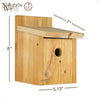 Cedar Box Wren House with Clean-Out Door