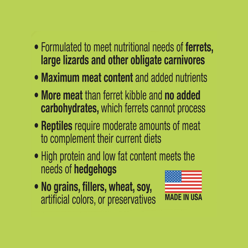 Evanger's Turkey Dinner for Ferrets & Exotic Pets - Ideal for Obligate Carnivores