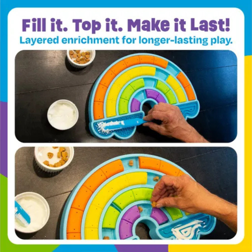 Brightkins Calming Rainbow Treat Puzzle & Lick Mats