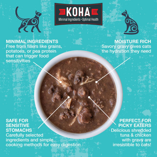 KOHA Tuna Variety 12 Pack Poke Bowl - 3 oz Cat Food Pouches