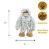 Tall Tails Yeti Plush Dog Toy with Squeaker - 14