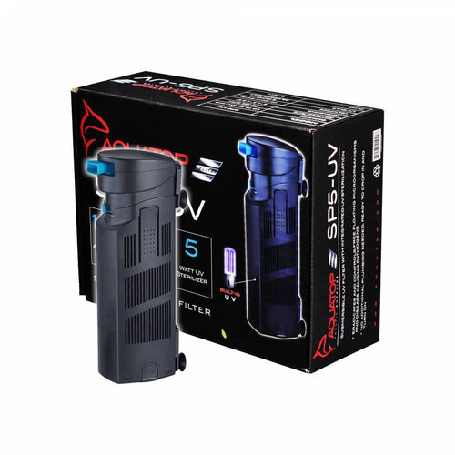 Aquatop Submersible 5W UV Filter, 126 GPH for Aquariums up to 40 Gallons