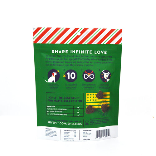 GivePet Peppermint Bark Soft Dog Treat 6 oz - Every Bag Gives to Shelter Dogs