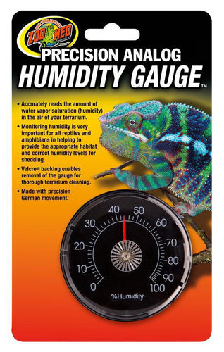 Zoo Med Dual Analog Terrarium Humidity Gauge - Hygrometer