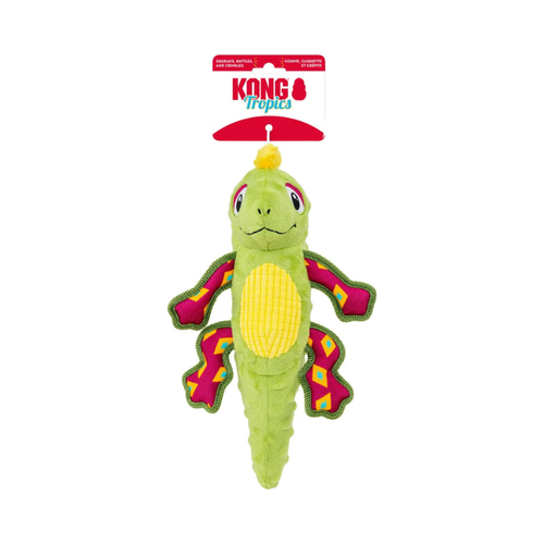 Kong Tropics Rattlez Iguana Dog Toy