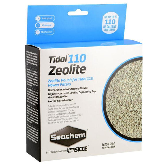 Seachem tidal 110 zeolite ammonia remover 000116065153 6515 HOB power filter hang on back