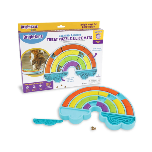 Brightkins Calming Rainbow Treat Puzzle & Lick Mats
