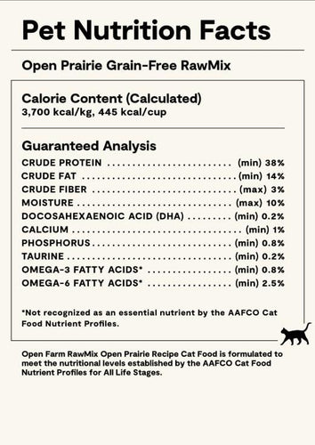 Open Farm RawMix Open Prairie Grain-Free Cat Kibble