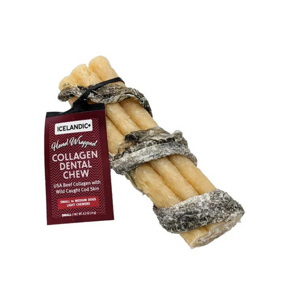 Icelandic + Beef Collagen Dental Chew Wrapped With Cod Skin