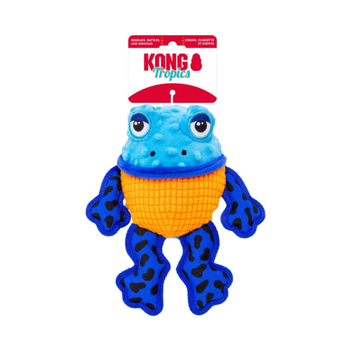Kong Tropics Rattlez Frog Dog Toy