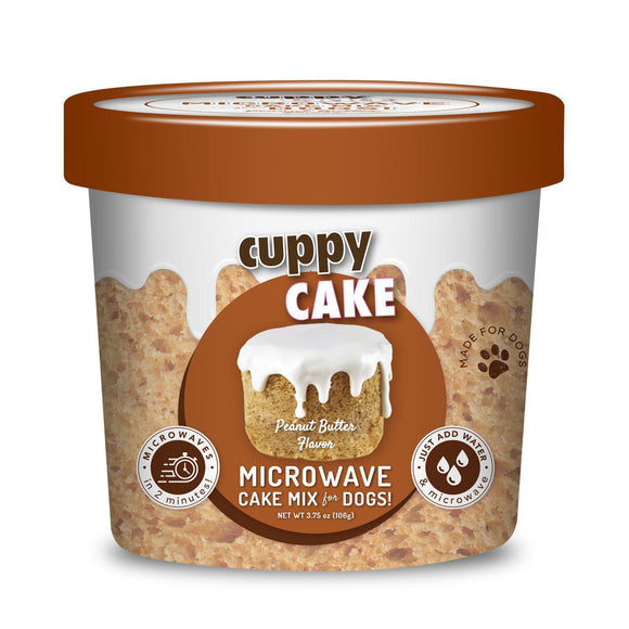 puppy cake cuppy cake microwave cake mix for dogs peanut butter flavor with frosting 011586991354