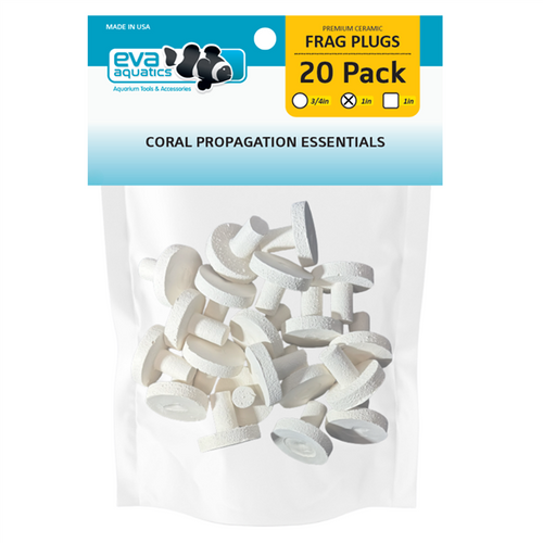 eva aquatics Ceramic Frag Plug 1 White