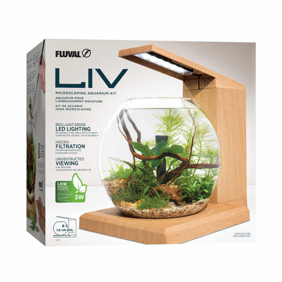 Fluval LIV Microscaping Aquarium Kit 1.6 Gallon - Teak