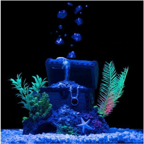 GloFish Aquarium Ornament - Treasure Chest Air Action
